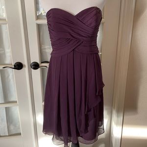 Purple David’s Bridal Bridesmaid Dress